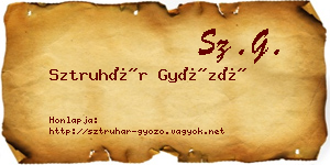 Sztruhár Győző névjegykártya
