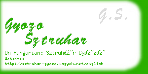 gyozo sztruhar business card